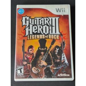 Guitar Hero III: Legends of Rock (Nintendo Wii, 2007) + Manual